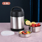 1.6L Classic design thermal food flask stainless steel lunch box with spoon double wall vacuum food jar