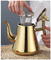 Natural Color Gooseneck Stainless Steel Kettle 1.5 Liter Customize Logo With Handle